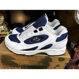 Vintage Brooks Men’s Sneakers Blast White And Blue Size 9.5 New Old Stock